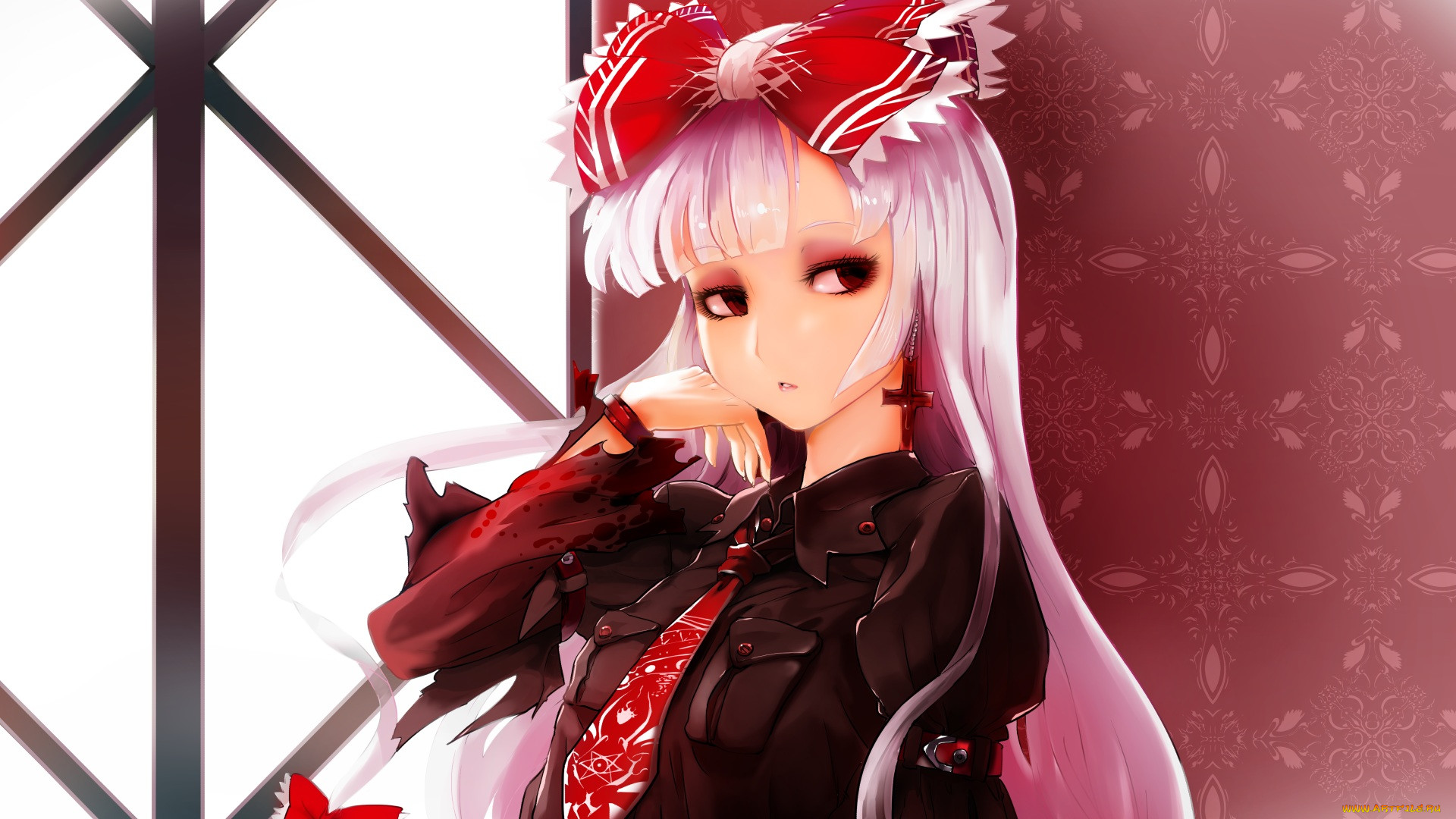 , touhou, fujiwara, no, mokou